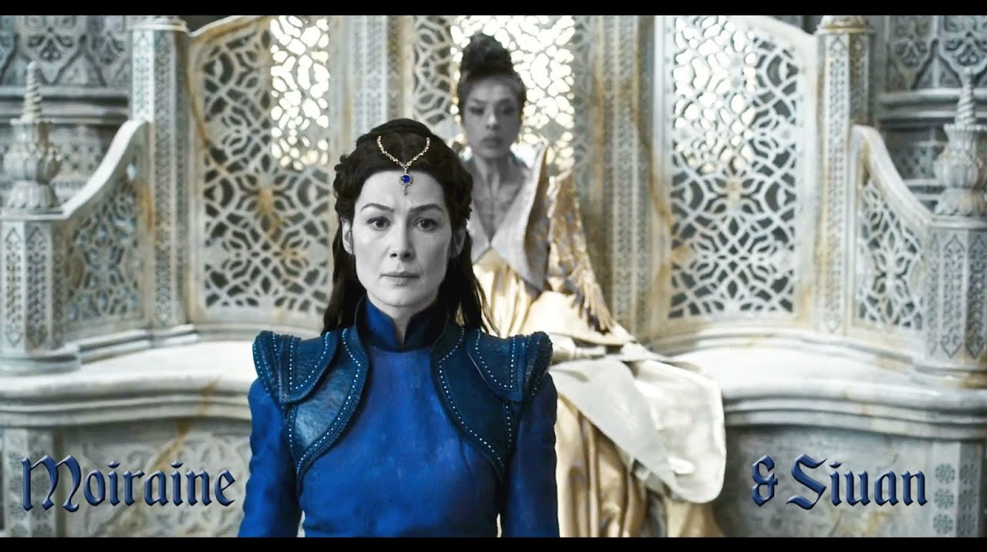 Moiraine and Siuan The Wheel Of Time Rosamund Pike and Sophie Okonedo Moiraine and Siuan The Wheel Of Time Rosamund Pike and Sophie Okonedo