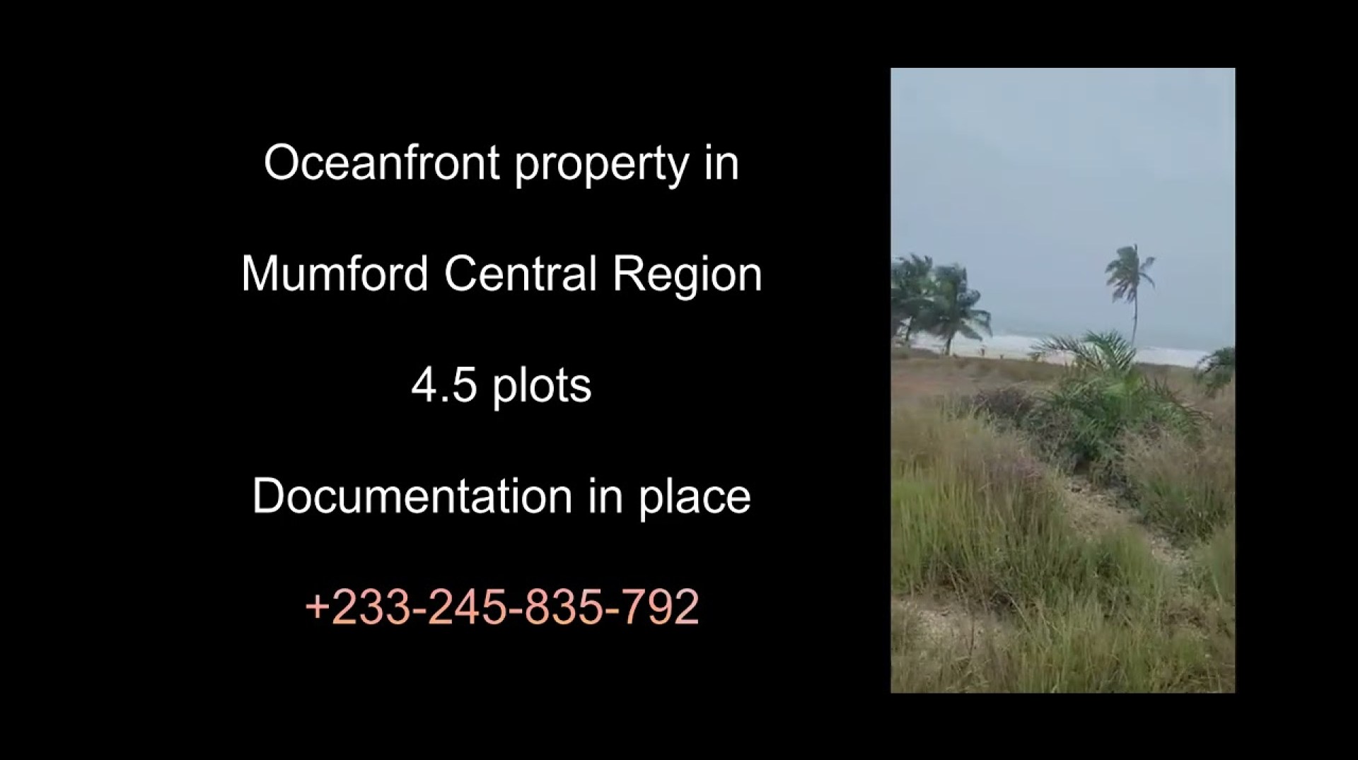 Oceanfront Property for Sale in Ghana's Central Region Oceanfront Property for Sale in Ghana's Central Region