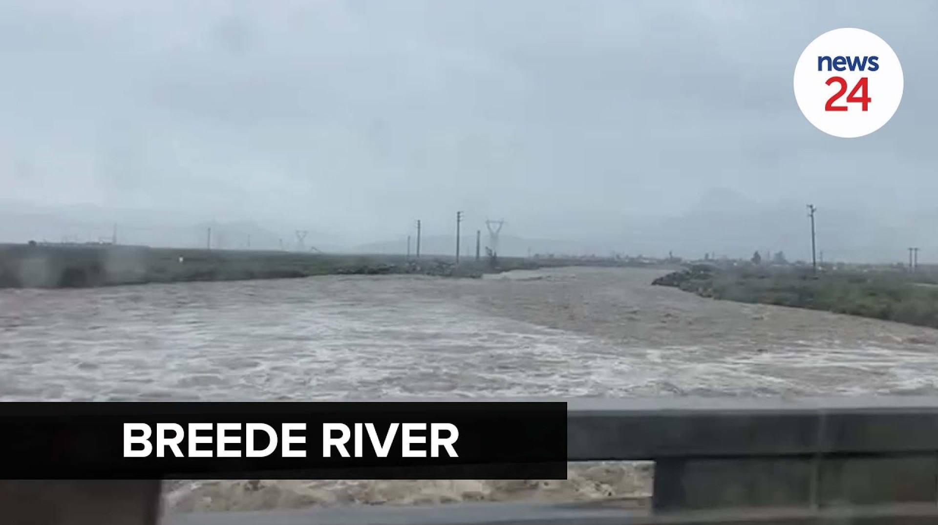 WATCH | Breede River overflows as stormy weather lashes the Western Cape WATCH | Breede River overflows as stormy weather lashes the Western Cape