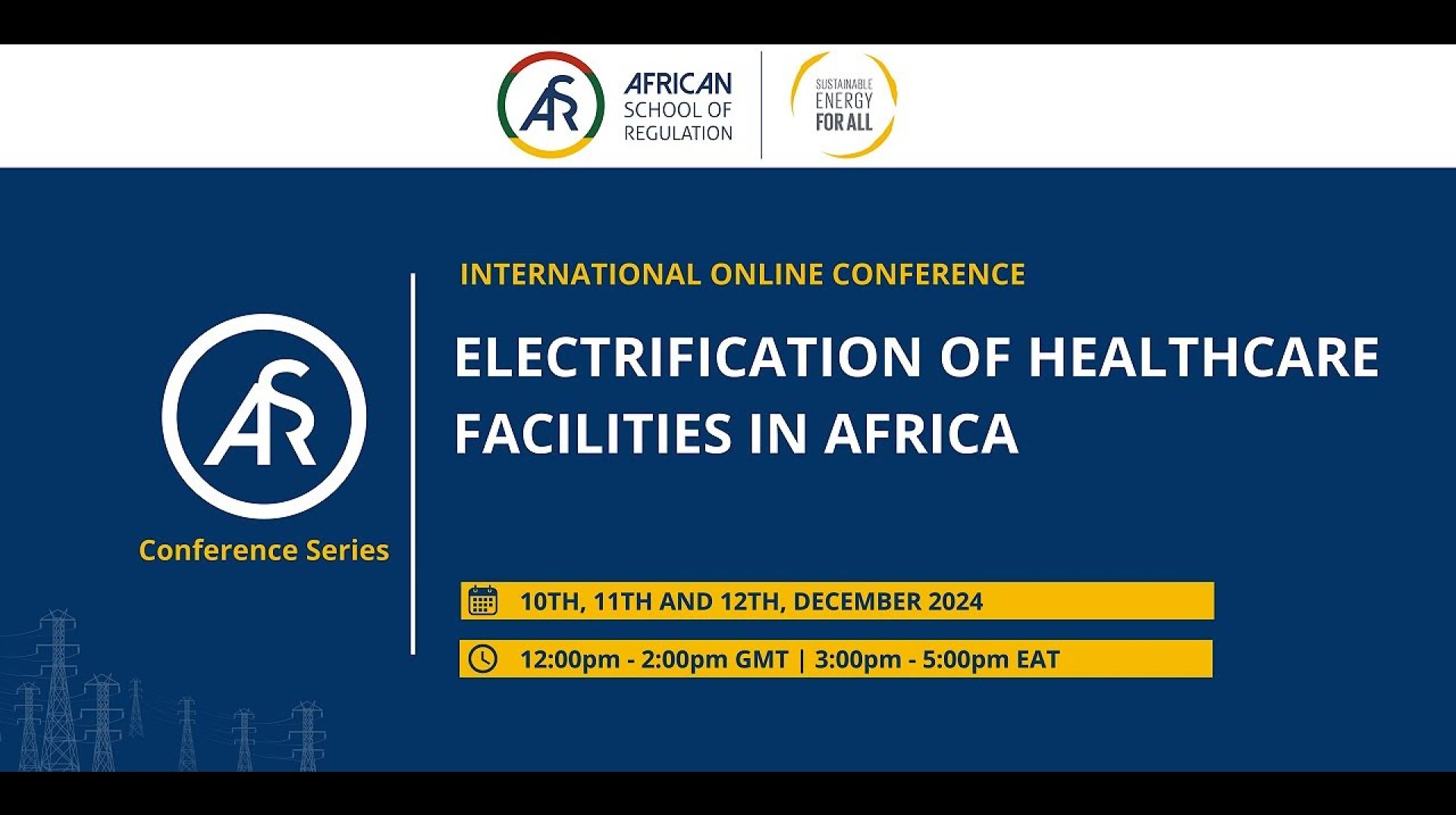 Online Conference “Electrification of Healthcare Facilities in Africa” Day 1 Online Conference “Electrification of Healthcare Facilities in Africa” Day 1