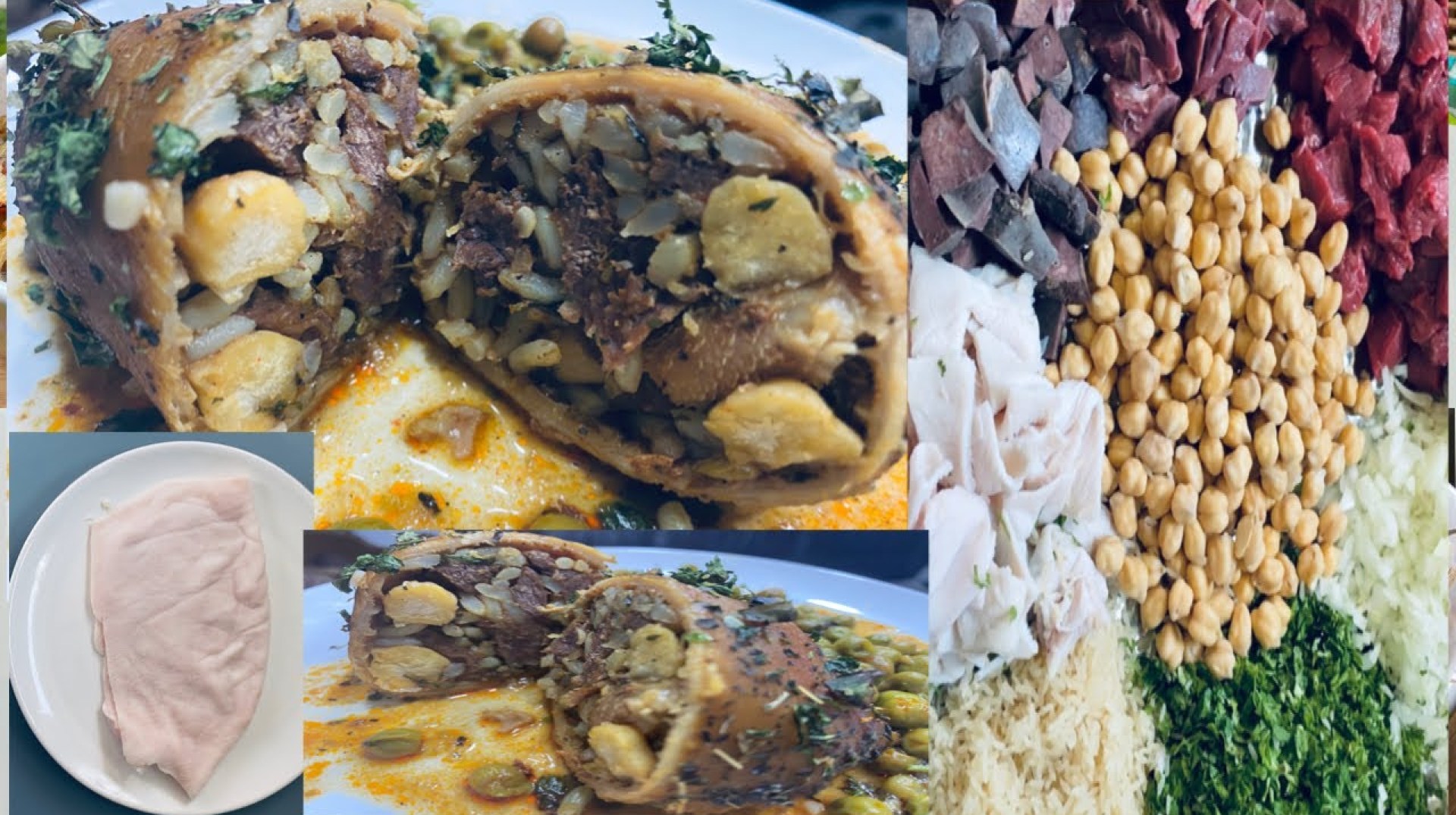 STUFFED LAMB TRIPE RECIPE / STUFFED LAMB STOMACH RECIPE / Asban-ALGERIAN RECIPE STUFFED LAMB TRIPE RECIPE / STUFFED LAMB STOMACH RECIPE / Asban-ALGERIAN RECIPE