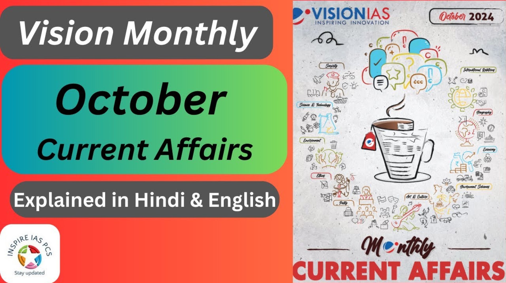 Vision IAS October Monthly Current Affairs in Hindi & English | Current affairs for UPSC uppsc 2024 Vision IAS October Monthly Current Affairs in Hindi & English | Current affairs for UPSC uppsc 2024