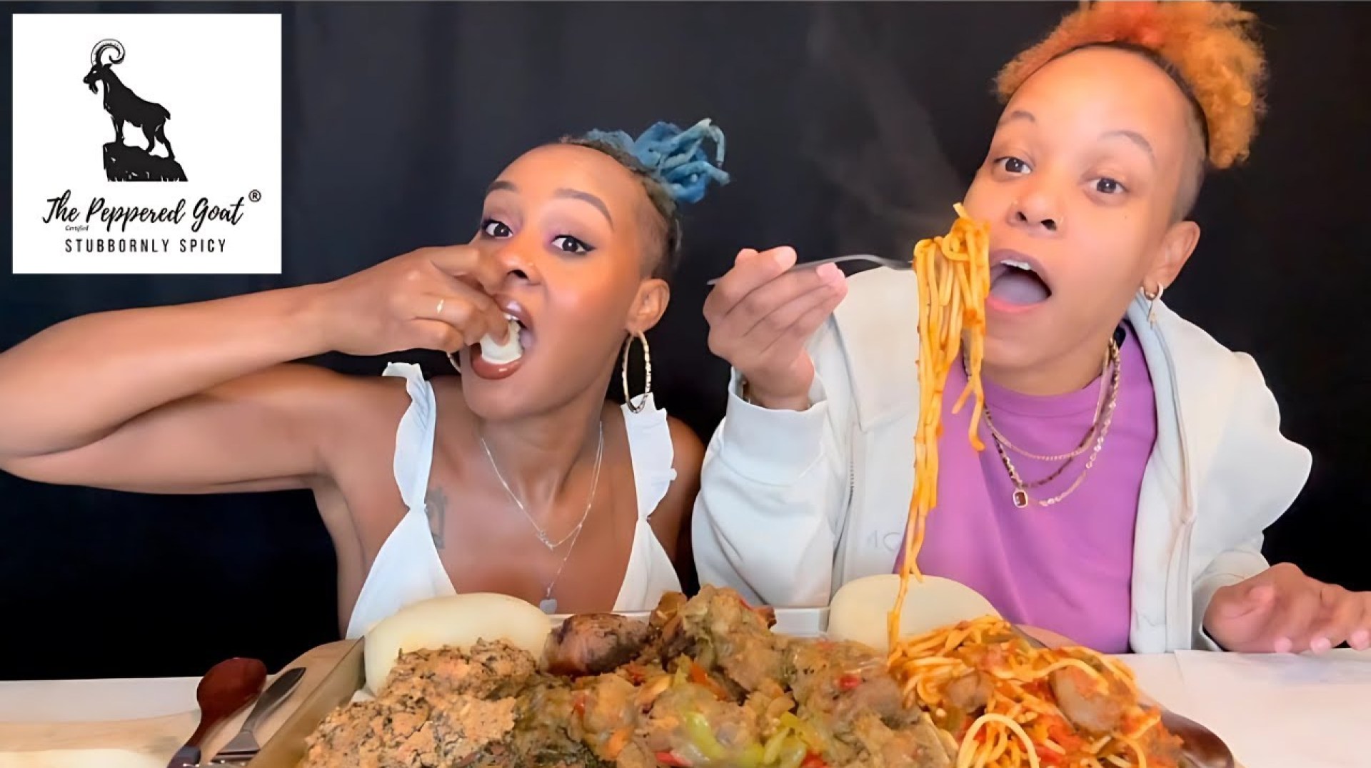 FUFU & EGUSI SOUP | NIGERIAN FOOD MUKBANG + JOLLOF SPAGHETTI FUFU & EGUSI SOUP | NIGERIAN FOOD MUKBANG + JOLLOF SPAGHETTI