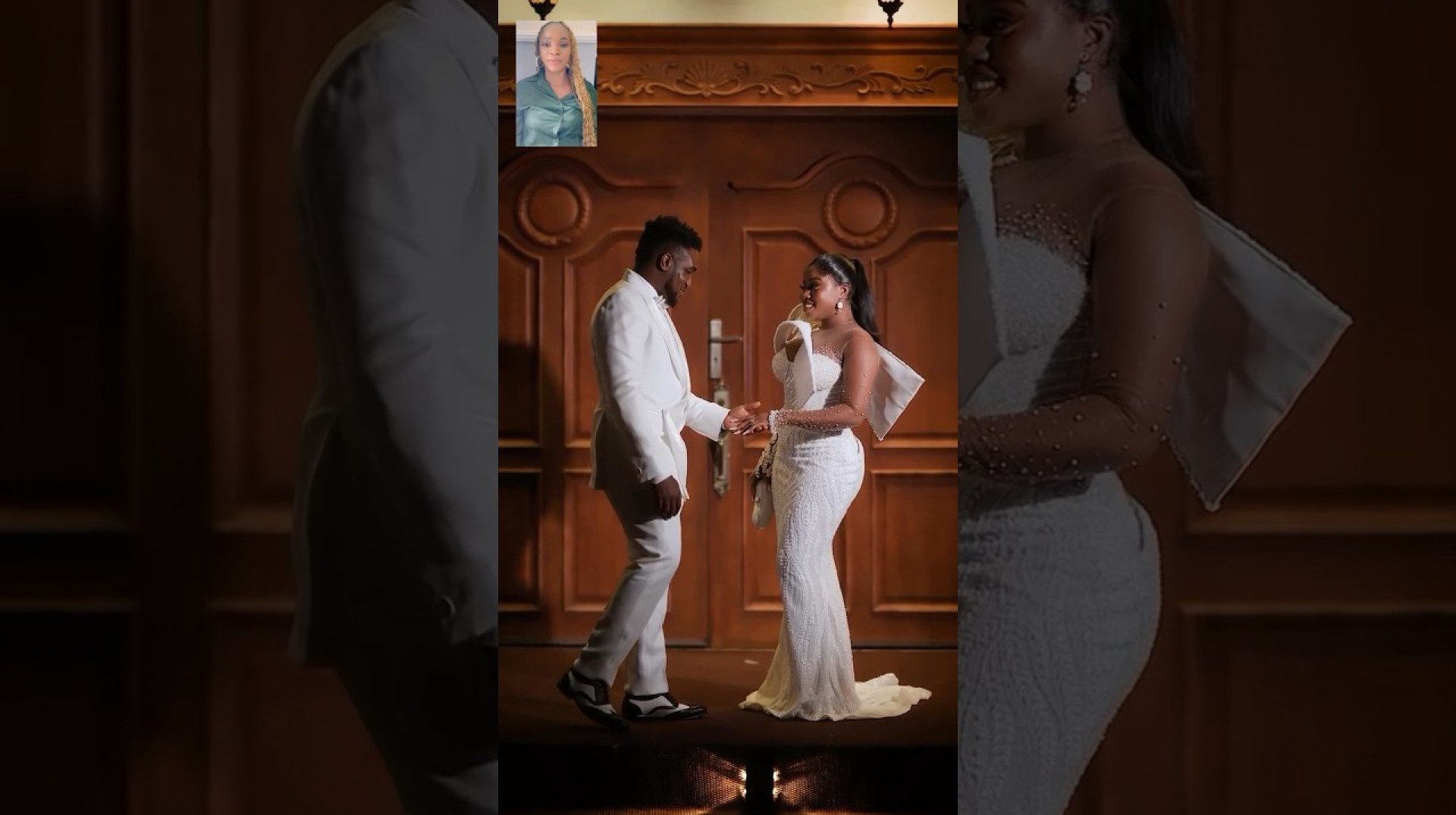 Nigerian top fashion designer, Veekee James & hubby look adorable in this all white wedding outfits Nigerian top fashion designer, Veekee James & hubby look adorable in this all white wedding outfits
