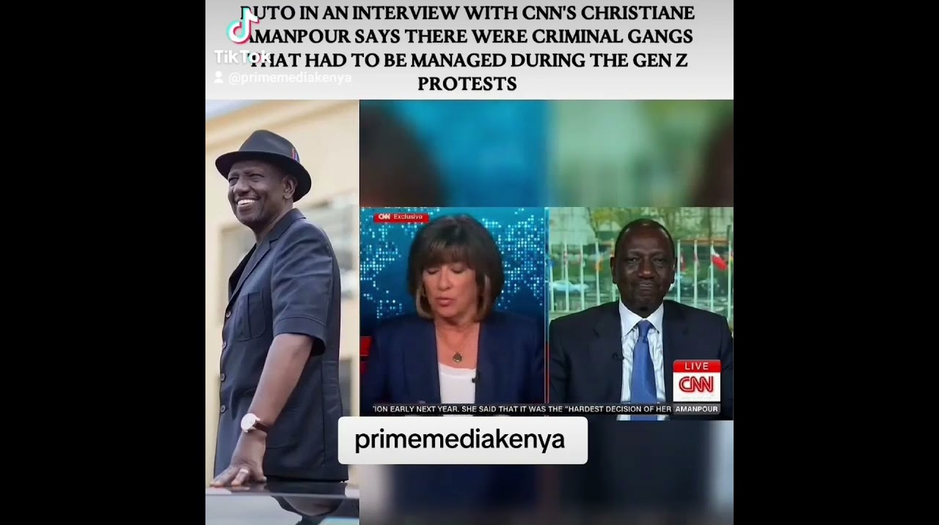 President William Samoei Ruto speaks to CNN and Blames the GenZ who were killed by police President William Samoei Ruto speaks to CNN and Blames the GenZ who were killed by police