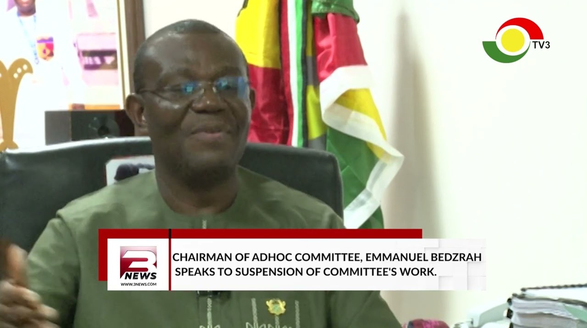 Chaiman of the Vetting Chaos Committe speaks to TV3 Chaiman of the Vetting Chaos Committe speaks to TV3