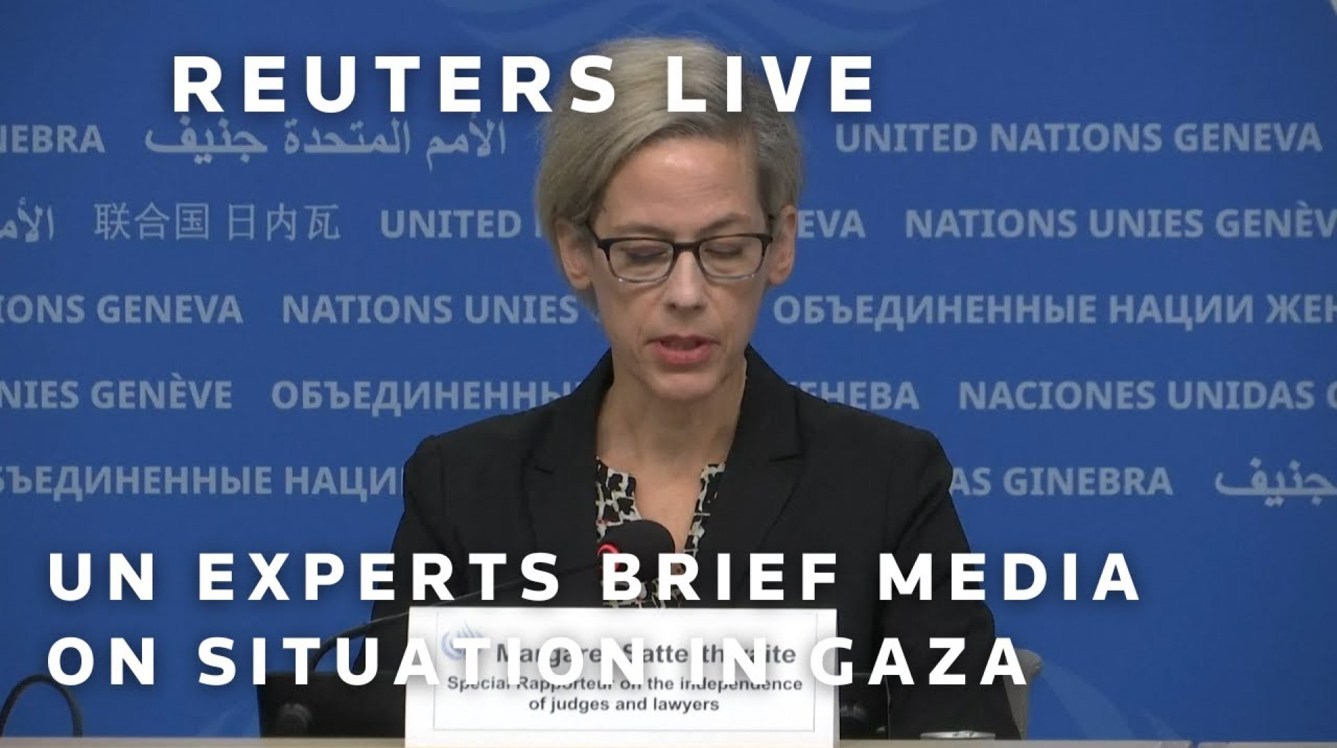 LIVE: United Nations experts brief media on the human rights situation in Gaza LIVE: United Nations experts brief media on the human rights situation in Gaza