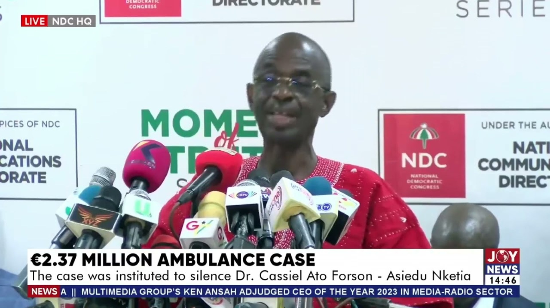 Ambulance Case: NDC plays tape allegedly showing Attorney General influencing a witness Ambulance Case: NDC plays tape allegedly showing Attorney General influencing a witness