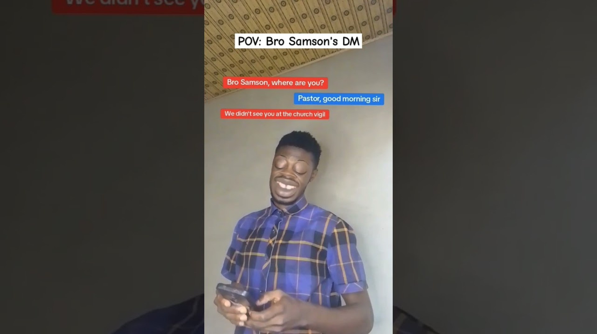 Bro Samson's DM #christian #funny #comedy #acting #church #nigeria #theuzy #bible #samson #shorts Bro Samson's DM #christian #funny #comedy #acting #church #nigeria #theuzy #bible #samson #shorts