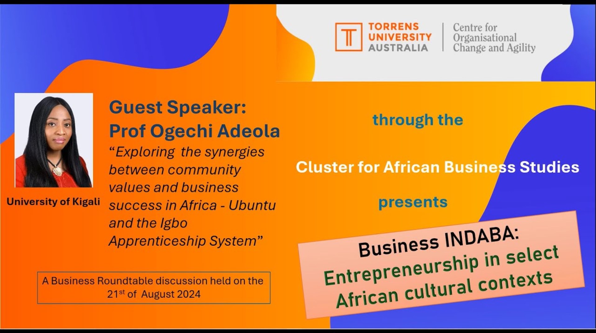 Community values and business success in Africa – Ubuntu and the Igbo Apprenticeship System Community values and business success in Africa – Ubuntu and the Igbo Apprenticeship System