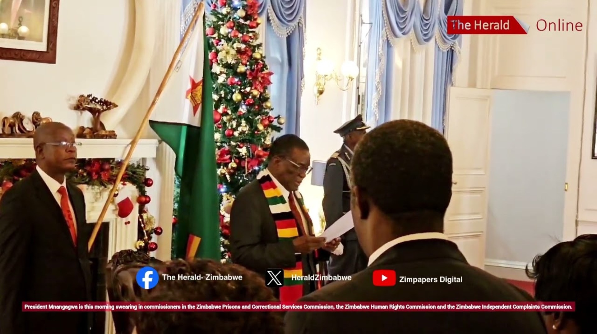 President Mnangagwa swore in ZPCS, ZHRC & ZICC commissioners President Mnangagwa swore in ZPCS, ZHRC & ZICC commissioners