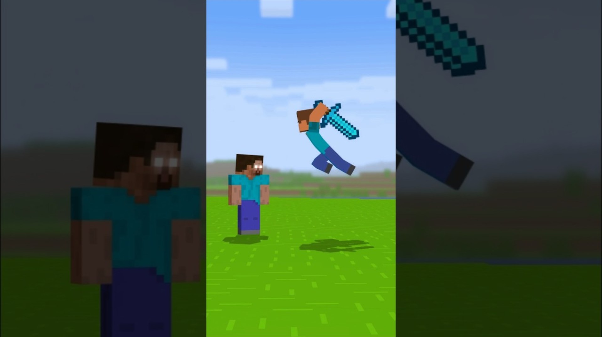 Steve Vs Herobrine #minecraft Steve Vs Herobrine #minecraft