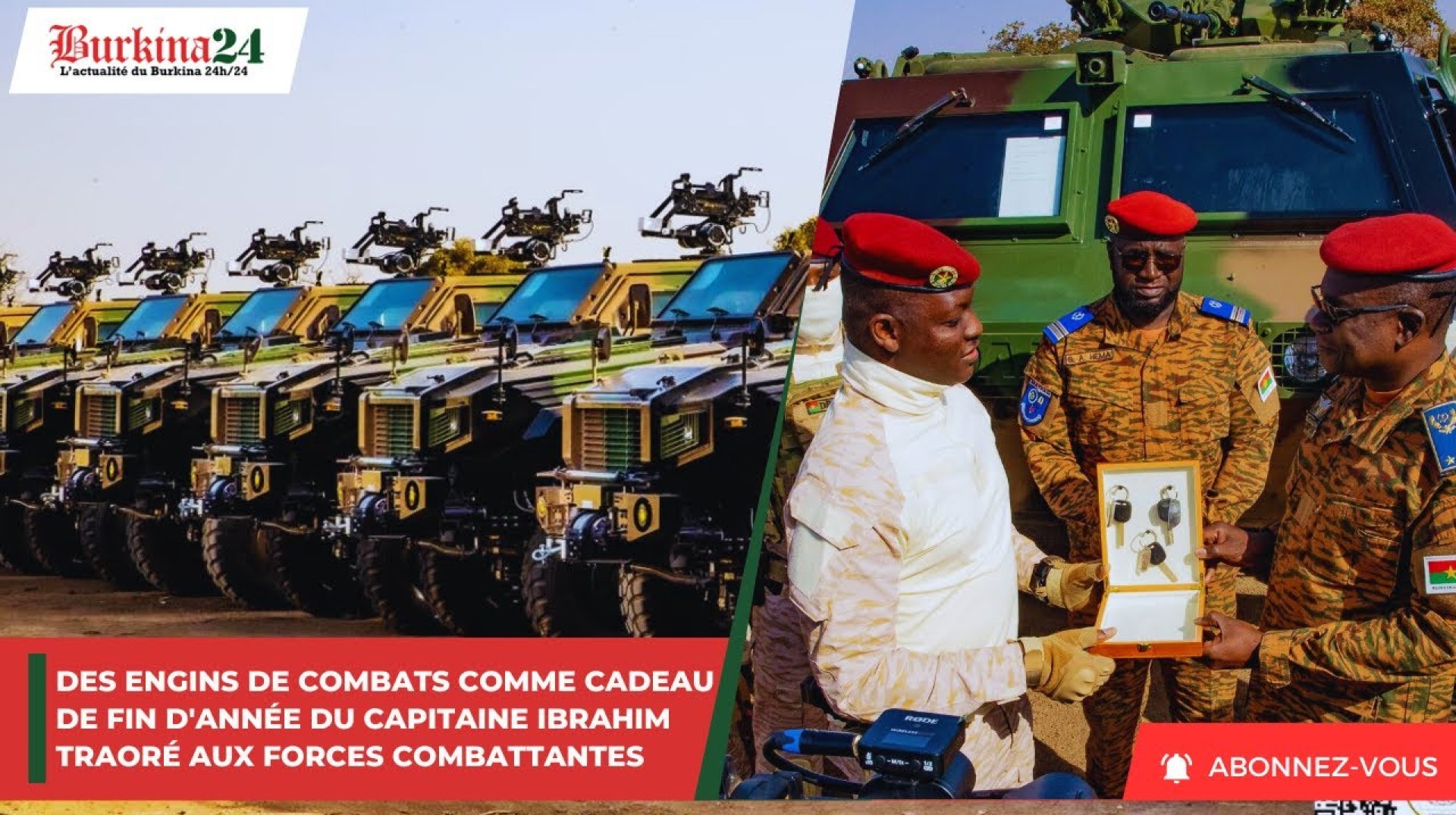 Des engins de combats comme cadeau de fin d'année du Capitaine Ibrahim Traoré aux combattants Des engins de combats comme cadeau de fin d'année du Capitaine Ibrahim Traoré aux combattants