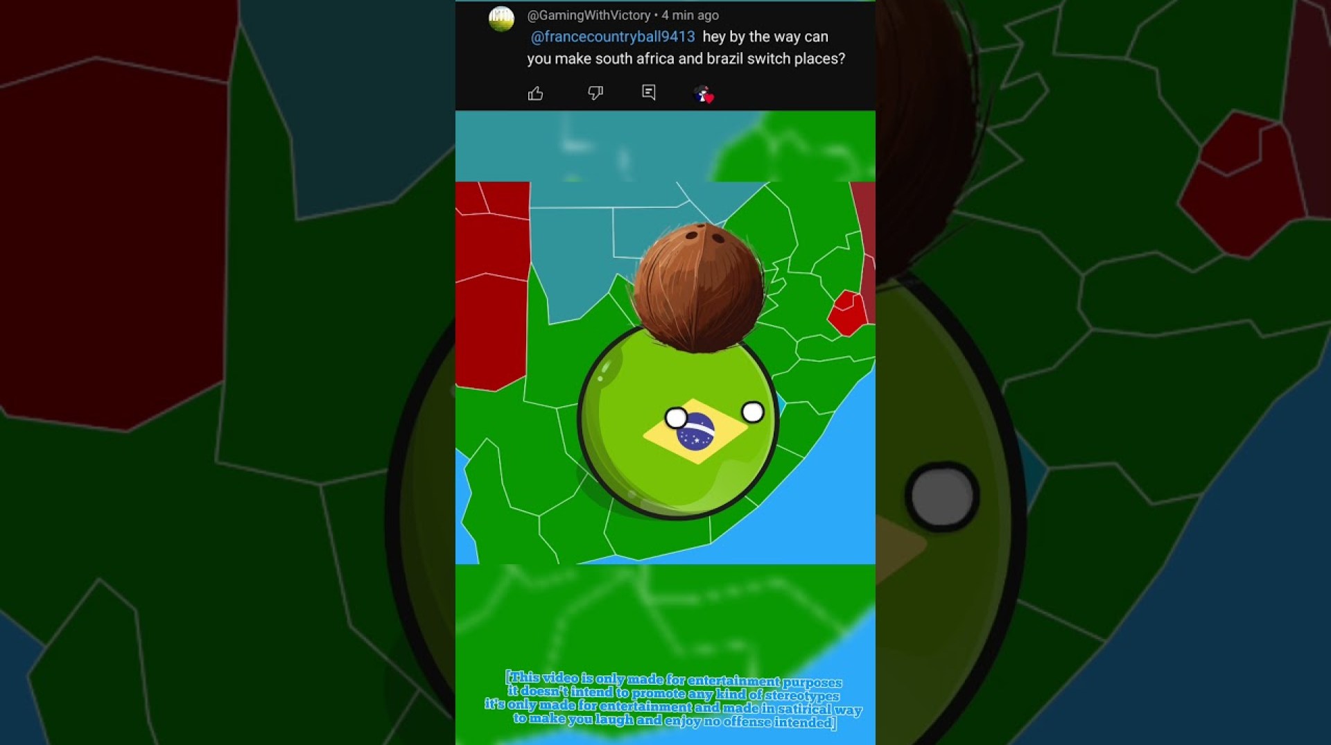 What if brazil and South Africa switch their places #countryballs #satire #entertainment What if brazil and South Africa switch their places #countryballs #satire #entertainment