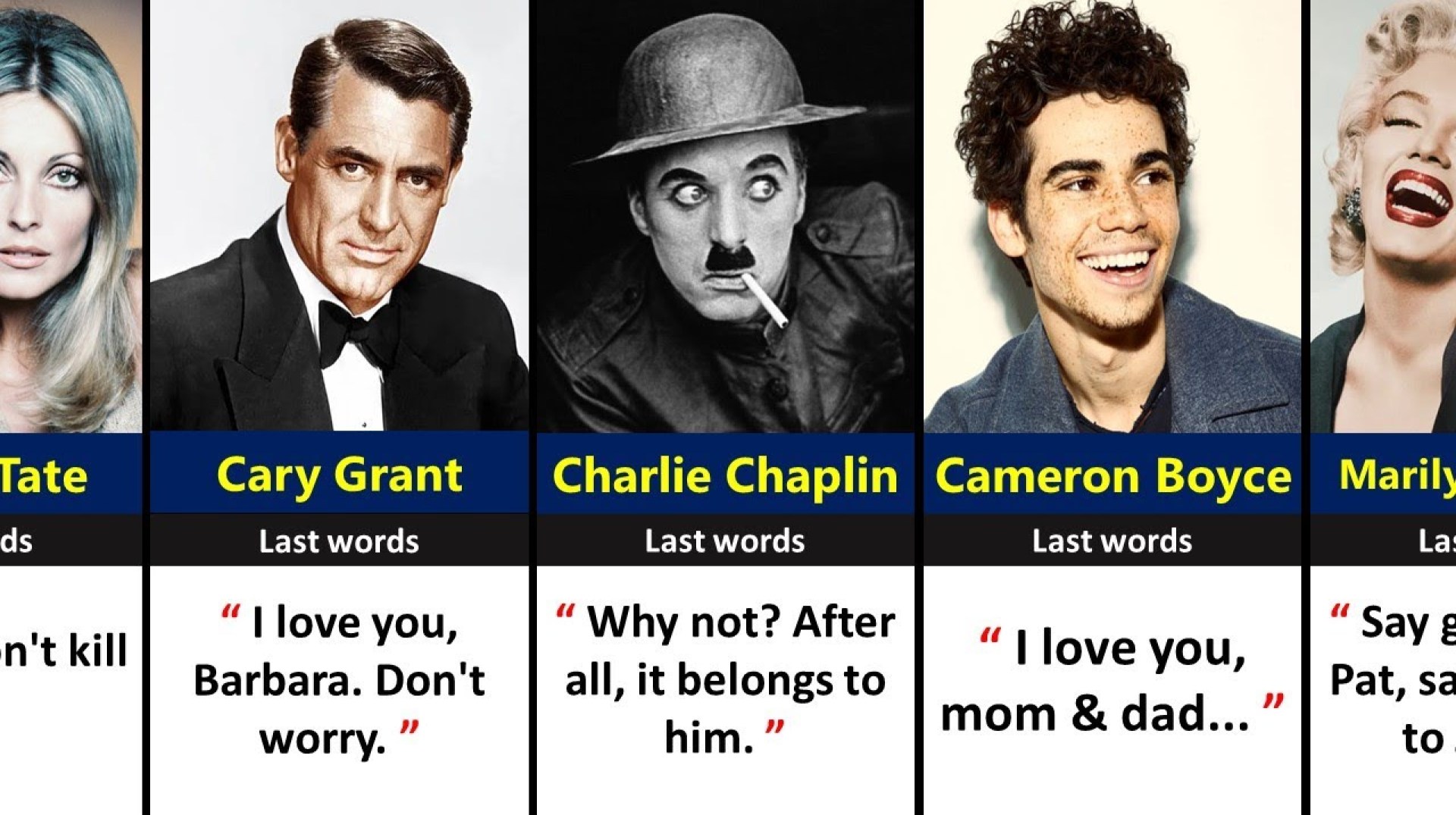 Last Words of Legendary Actors Before Death Last Words of Legendary Actors Before Death