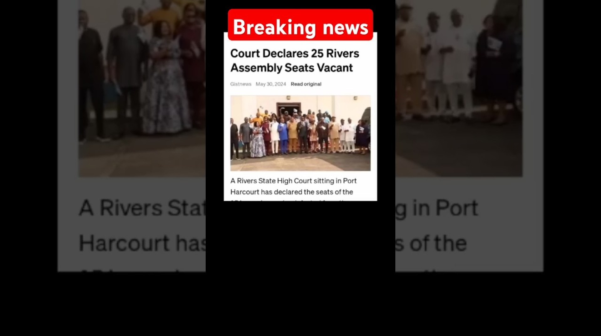 Breaking News: 25 Rivers State Assembly Decamped Members seats declared vacant #news #newsupdate Breaking News: 25 Rivers State Assembly Decamped Members seats declared vacant #news #newsupdate