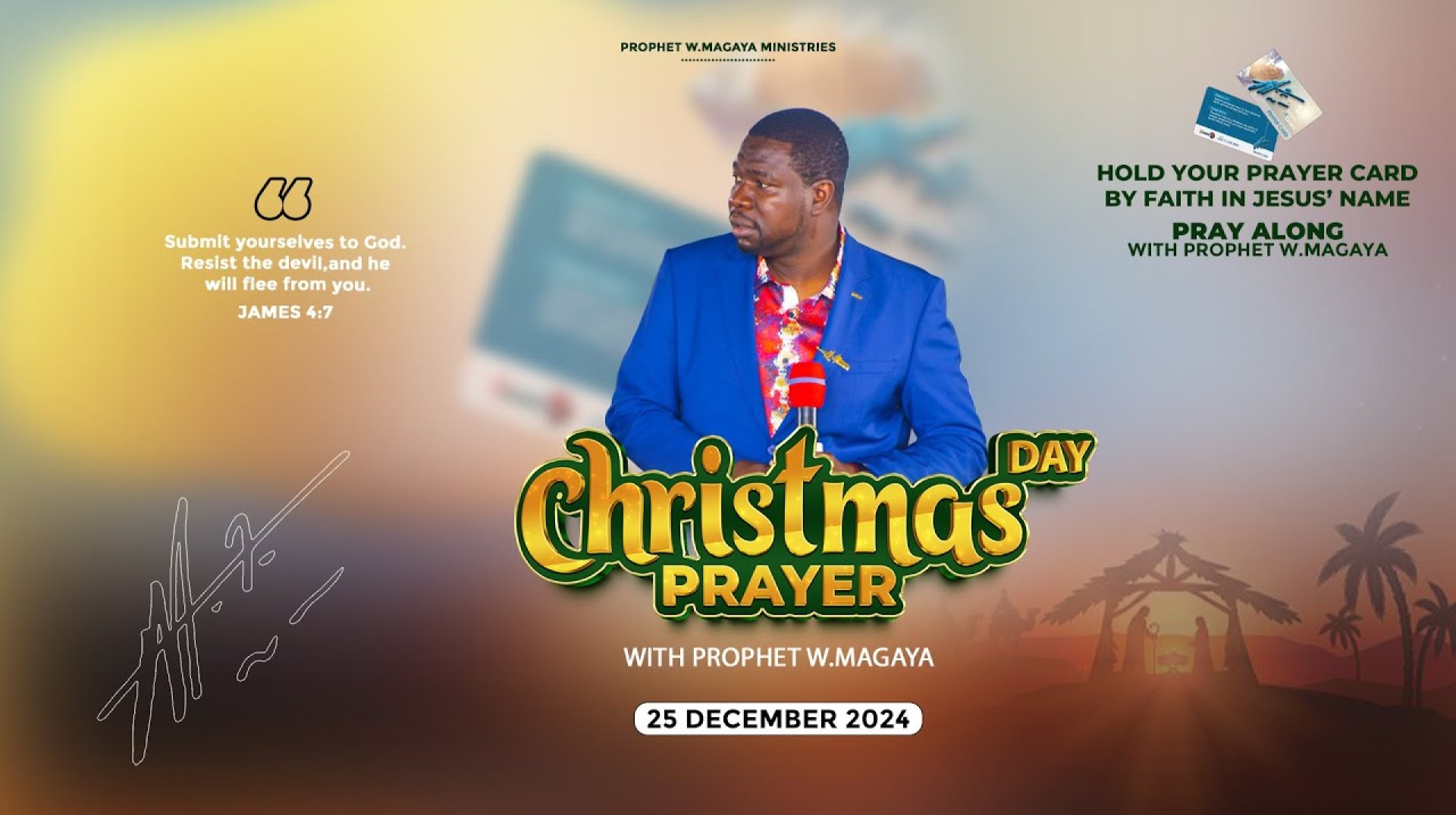 SPECIAL CHRISTMAS DAY PRAYER CARDS LIVE BROADCAST WITH PROPHET W MAGAYA-25 DECEMBER 2024. SPECIAL CHRISTMAS DAY PRAYER CARDS LIVE BROADCAST WITH PROPHET W MAGAYA-25 DECEMBER 2024.