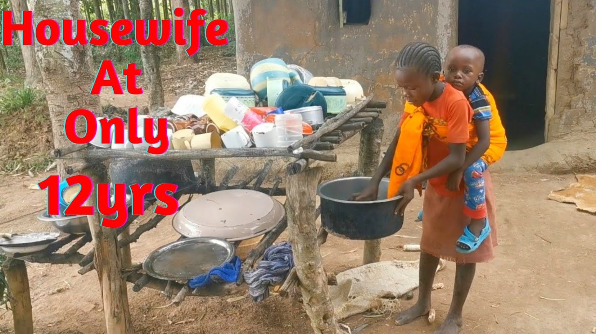 12 Year Old girl Who Does All Housework And Takes Care Of Her Family In An African Village 12 Year Old girl Who Does All Housework And Takes Care Of Her Family In An African Village