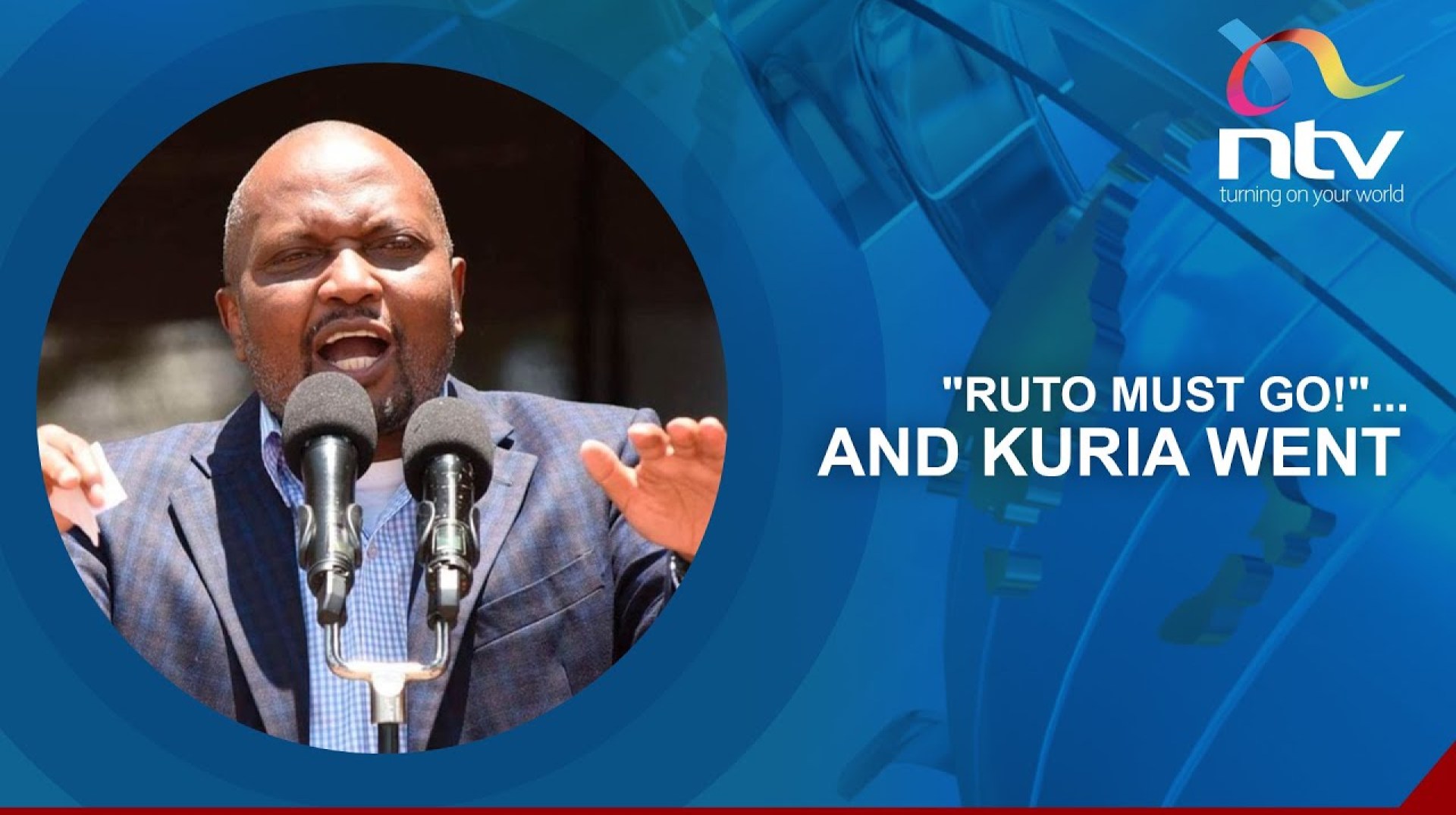 CS Kuria forced to cut short his speech and leave the funeral of politician Maina Wanjigi in Nyeri CS Kuria forced to cut short his speech and leave the funeral of politician Maina Wanjigi in Nyeri