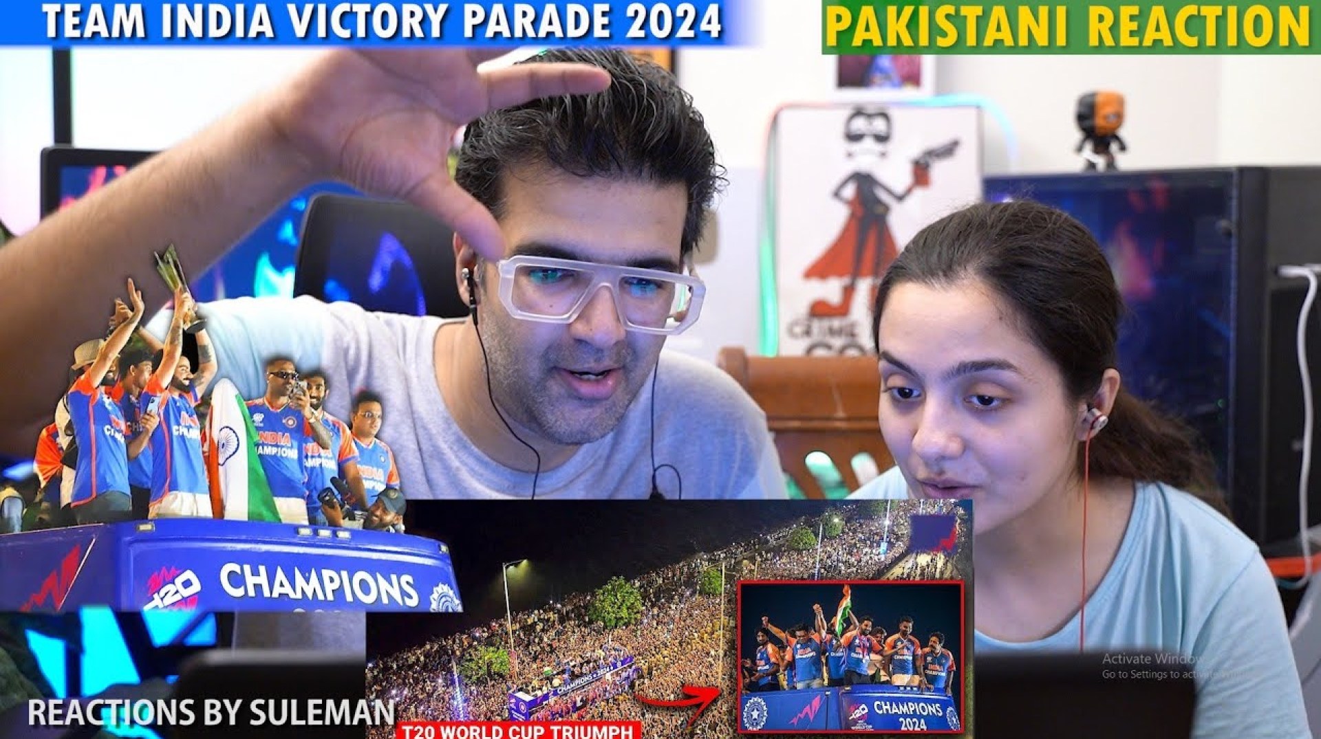 Pakistani Couple Reacts To Team India Victory Parade 2024 | Sea Of Crowd Greets Team India Pakistani Couple Reacts To Team India Victory Parade 2024 | Sea Of Crowd Greets Team India