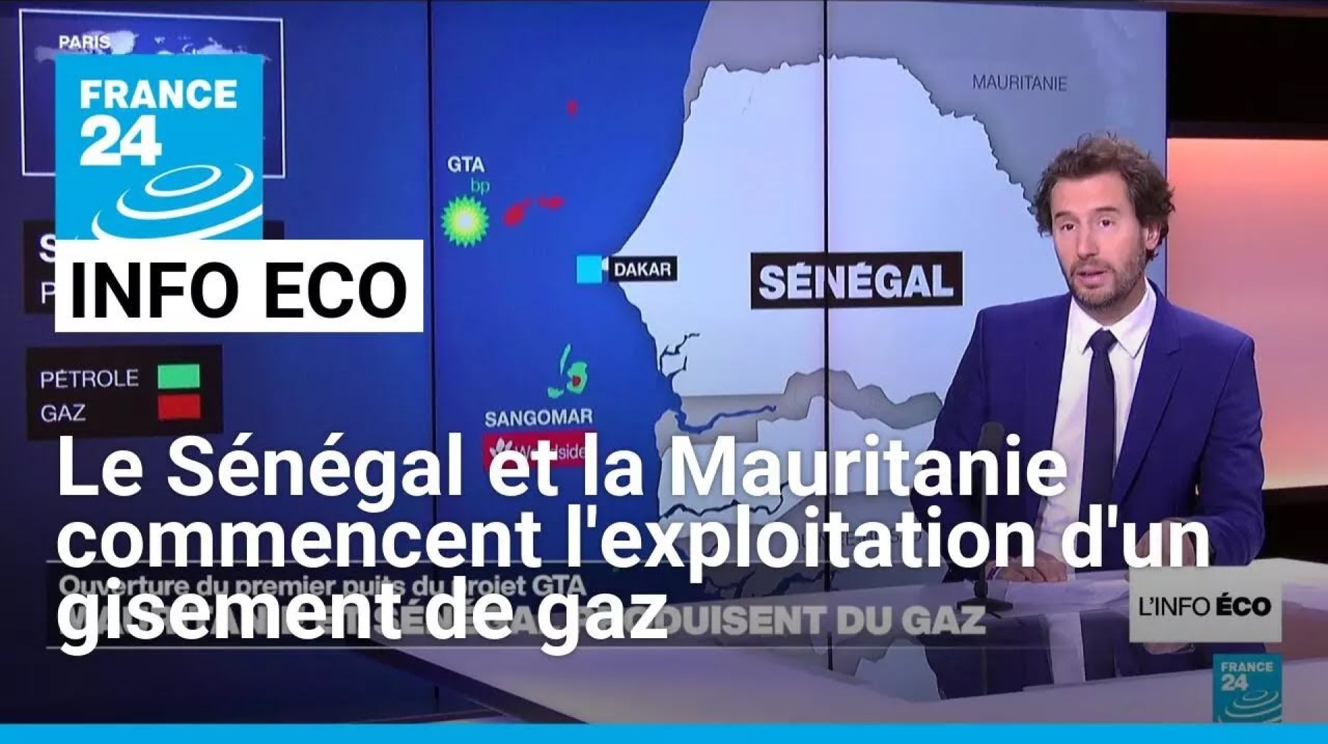 Le Sénégal et la Mauritanie commencent l'exploitation d'un gisement de gaz • FRANCE 24 Le Sénégal et la Mauritanie commencent l'exploitation d'un gisement de gaz • FRANCE 24