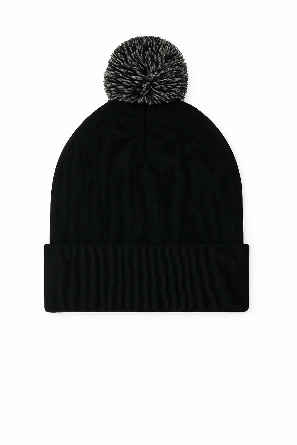 UC413 Black/Graphite Grey Pom Pom Beanie
