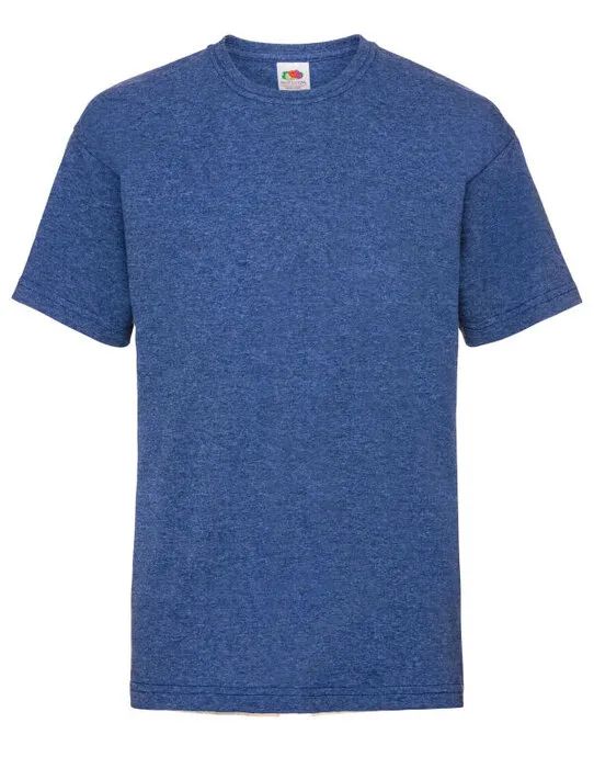 61033 Kid’s Valueweight T Retro Heather Royal
