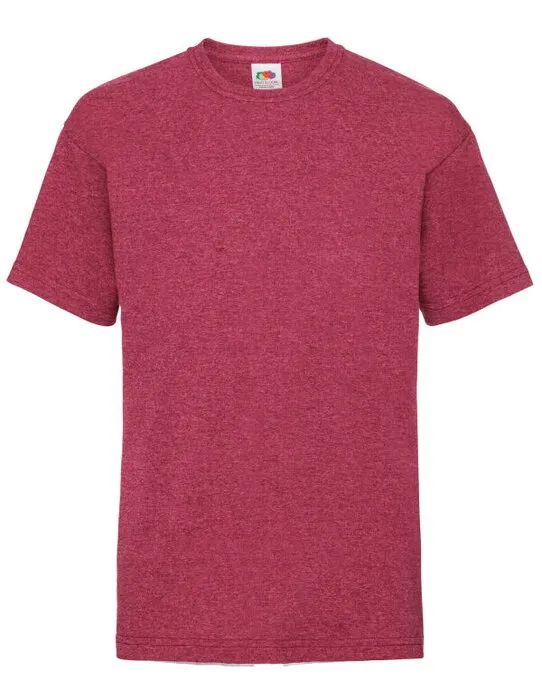 61033 Kid’s Valueweight T Vintage Heather Red