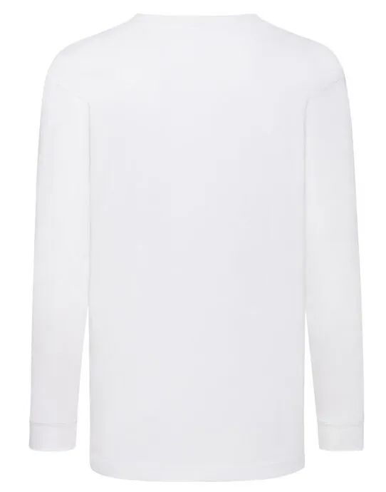 61007 Kid’s Valueweight Long Sleeve T White