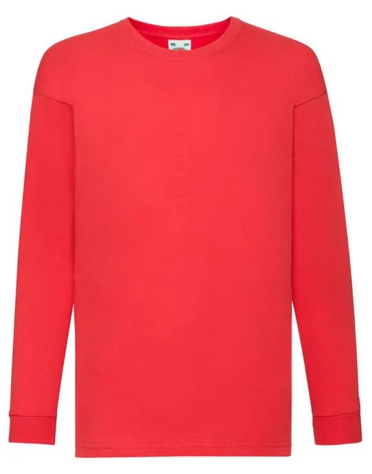 61007 Kid’s Valueweight Long Sleeve T Red
