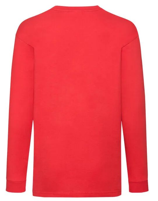 61007 Kid’s Valueweight Long Sleeve T Red