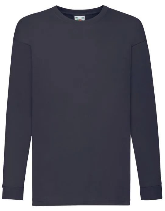 61007 Kid’s Valueweight Long Sleeve T Deep Navy