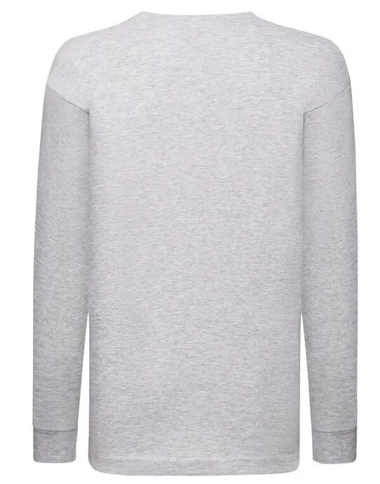 61007 Kid’s Valueweight Long Sleeve T Heather Grey