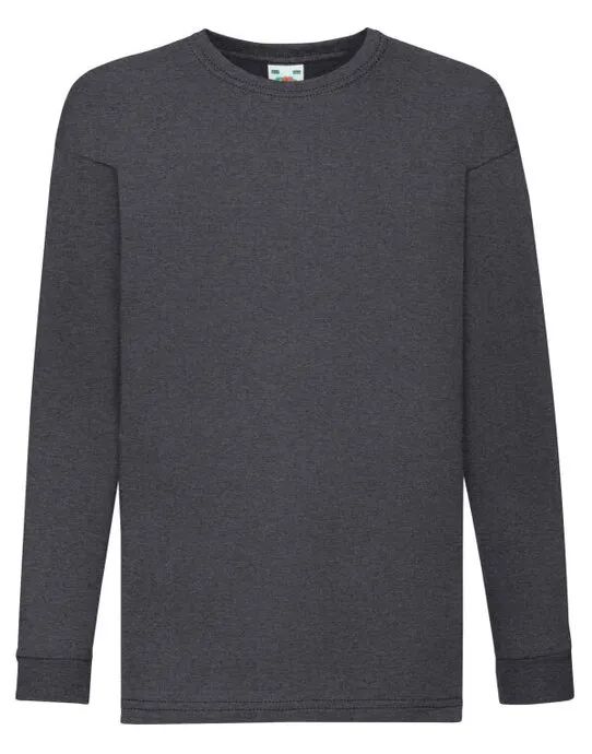 61007 Kid’s Valueweight Long Sleeve T Dark Heather
