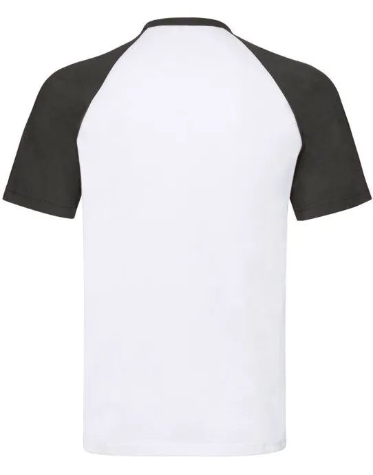 61026 White/Black Men’s Valueweight Short Sleeve Baseball T-Shirt