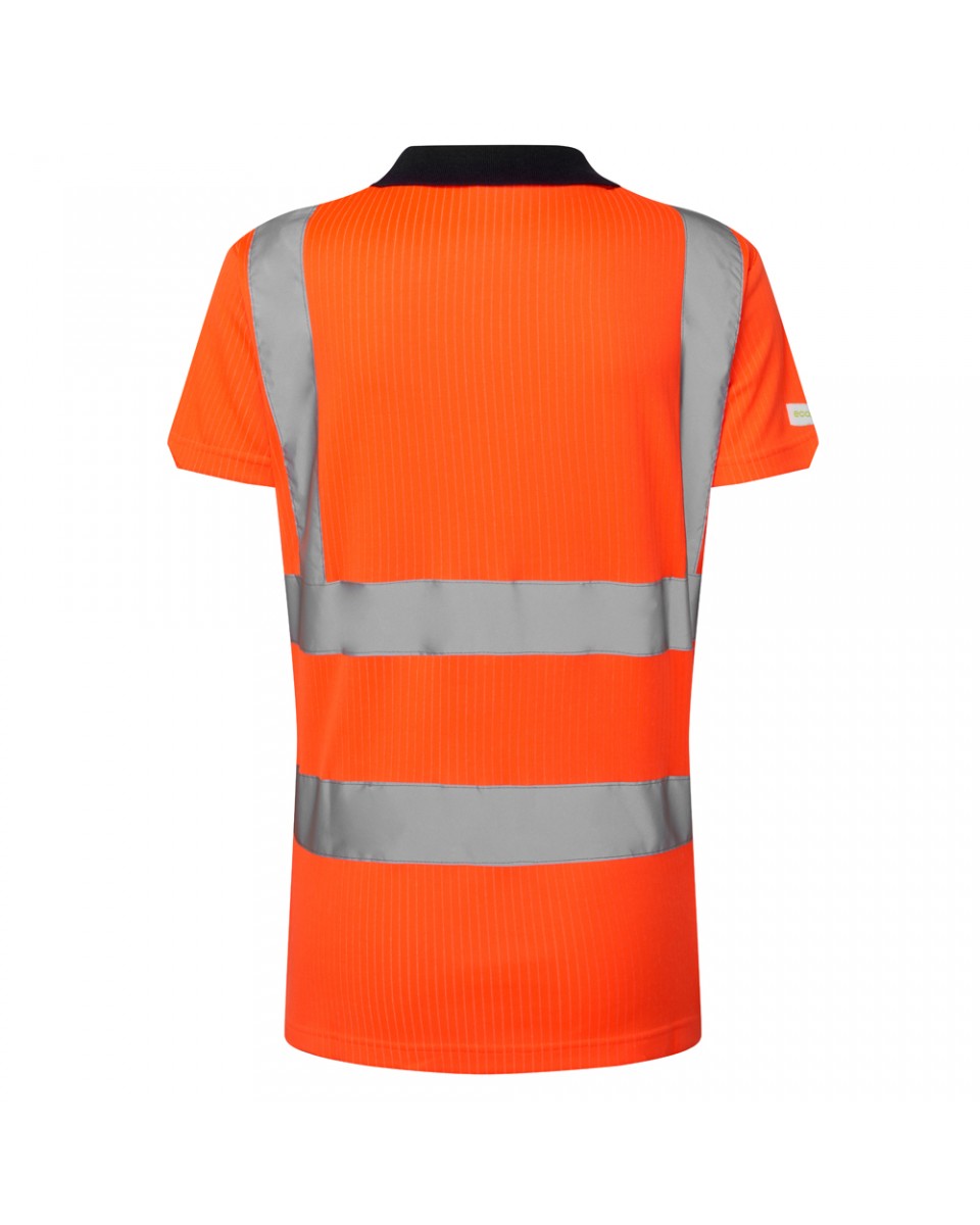 LANA ISO 20471 Cl 2 Comfort Women’s Polo Shirt HV ORANGE