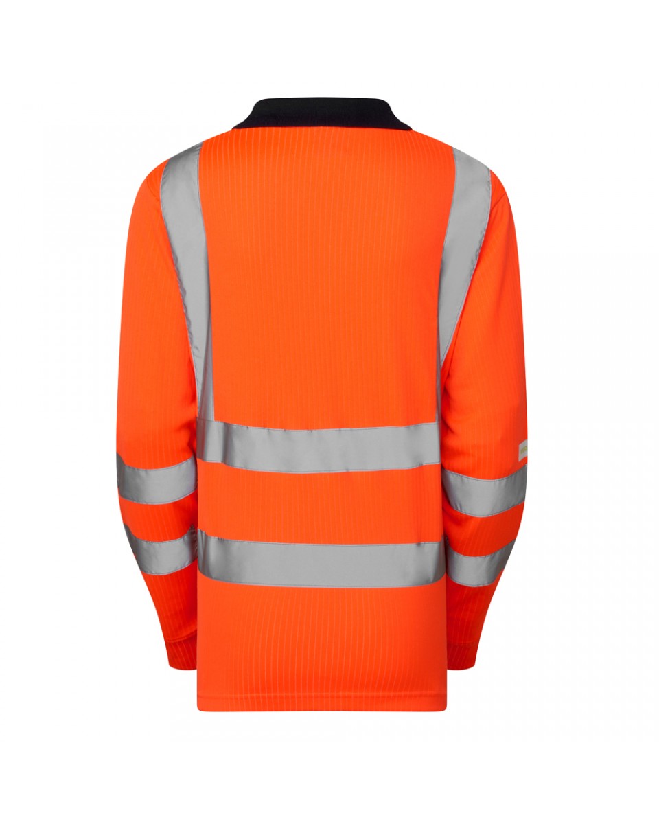 BEAFORD ISO 20471 Cl 3 Comfort Women’s Sleeved Polo Shirt HV ORANGE