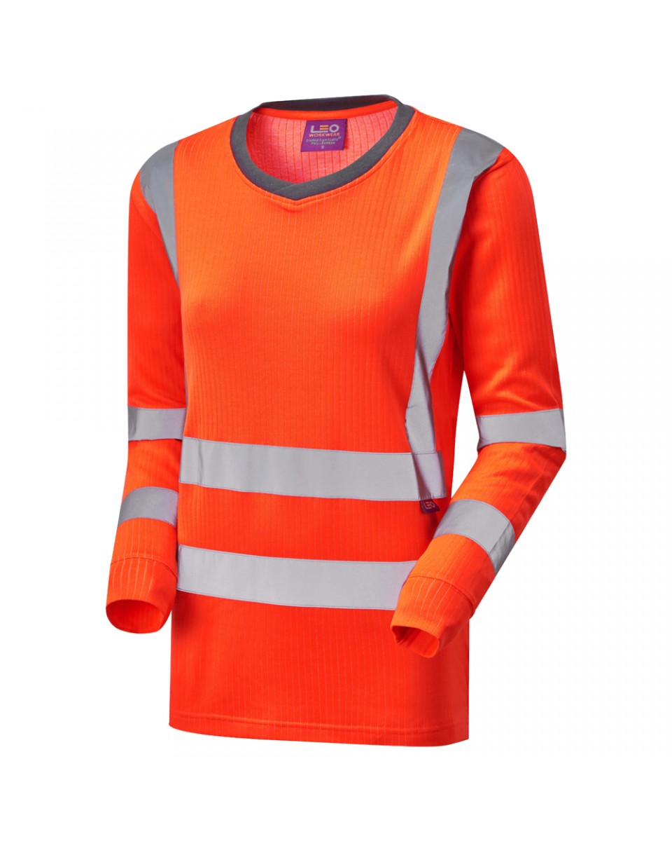 LYDFORD ISO 20471 Cl 3 Comfort Women’s Sleeved T-Shirt HV ORANGE