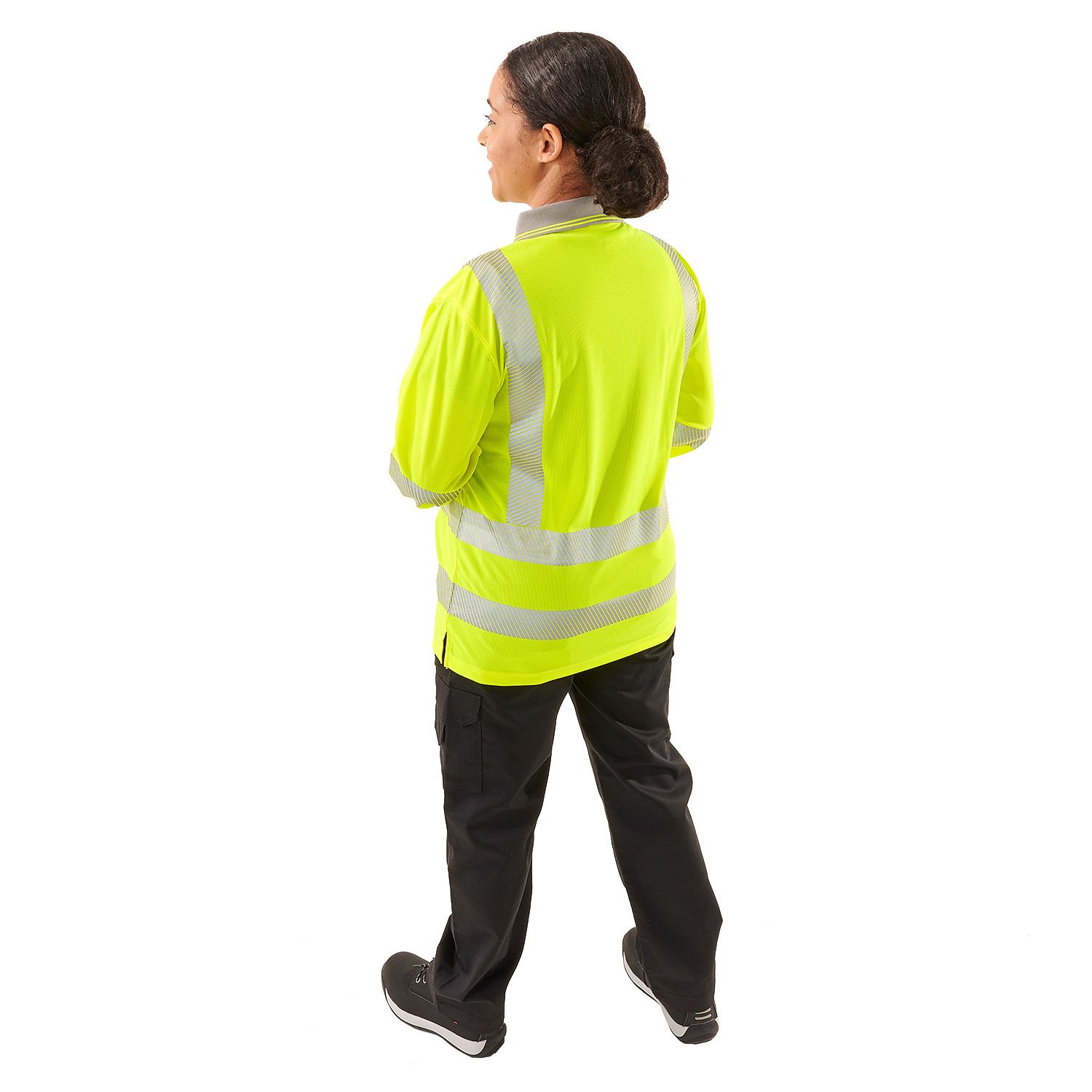 Yellow Ladies Hi Vis Yellow Jaya Birds Eye Polo