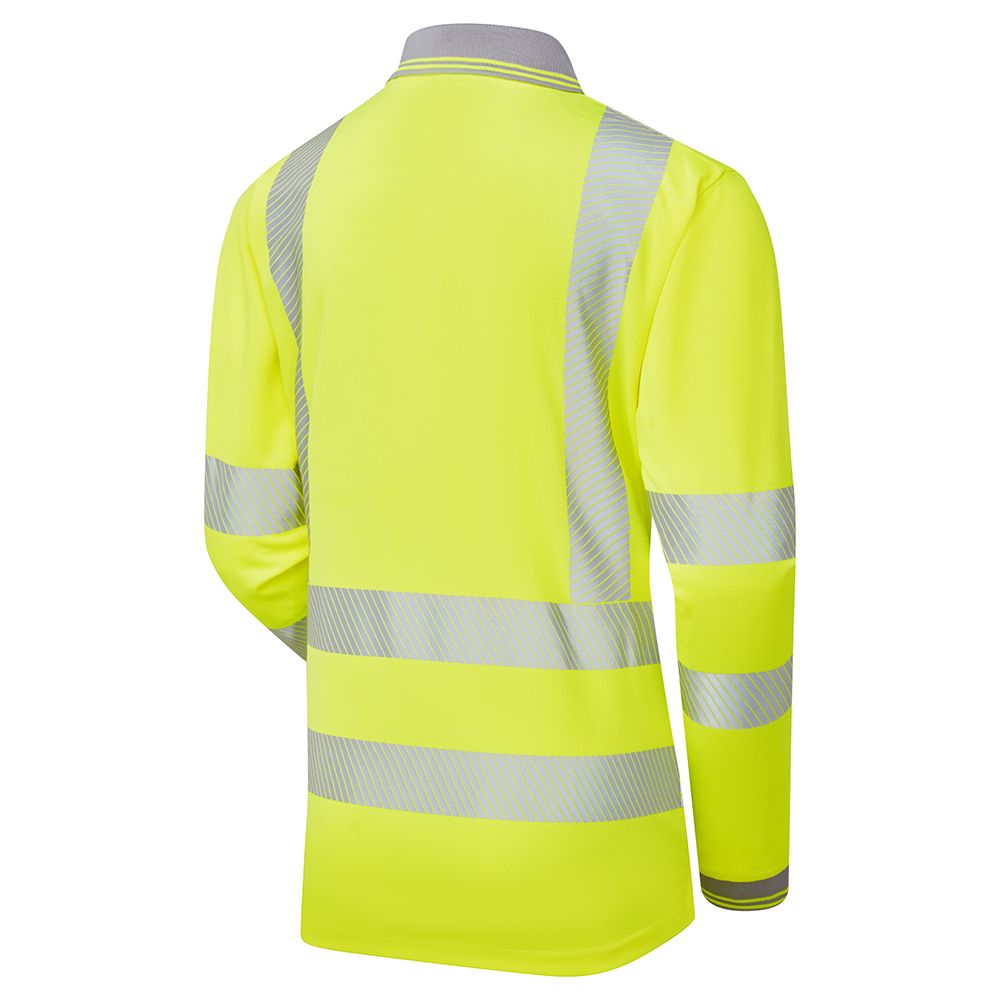 Yellow Ladies Hi Vis Yellow Jaya Birds Eye Polo