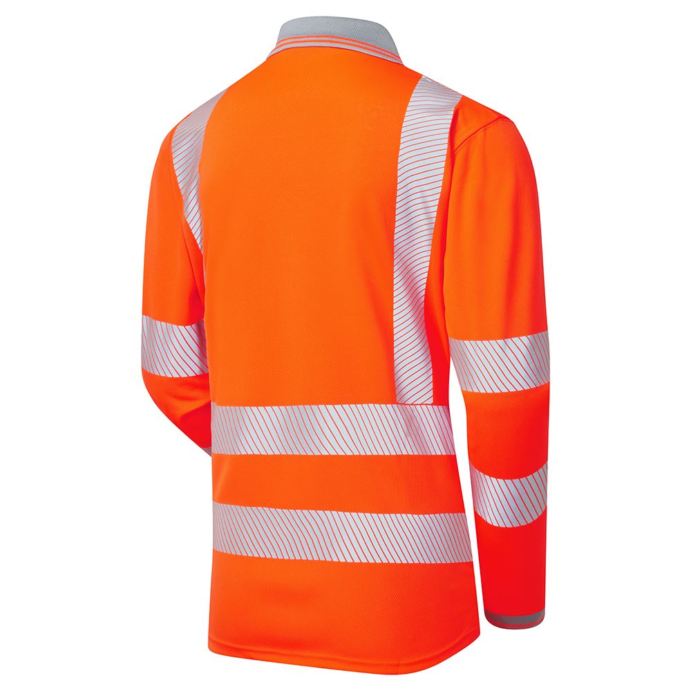 Orange Ladies Hi Vis Orange Jaya Birds Eye Polo