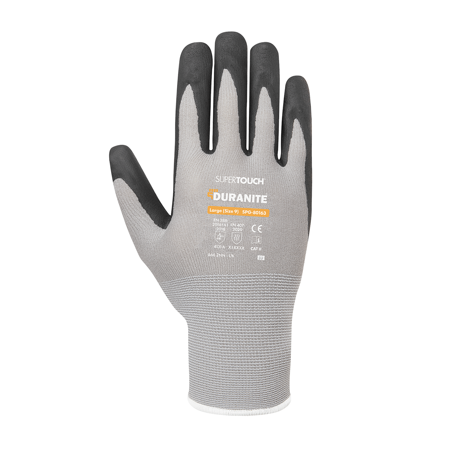 Grey/Black Duranite 15G Nitrile Micro Foam Grey