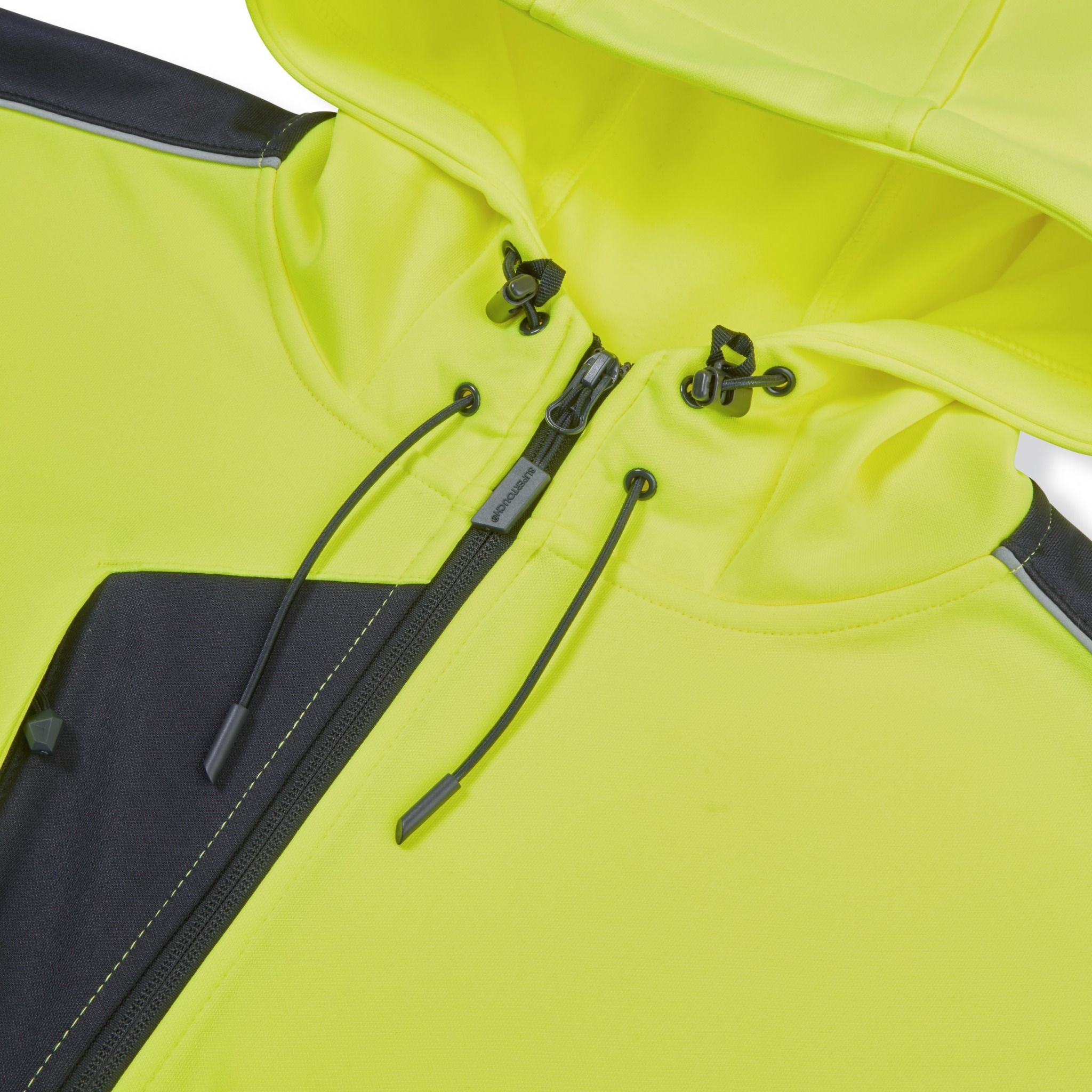 Yellow/Navy System Hi-Vis Eco Zip Thru Yellow Hoodie