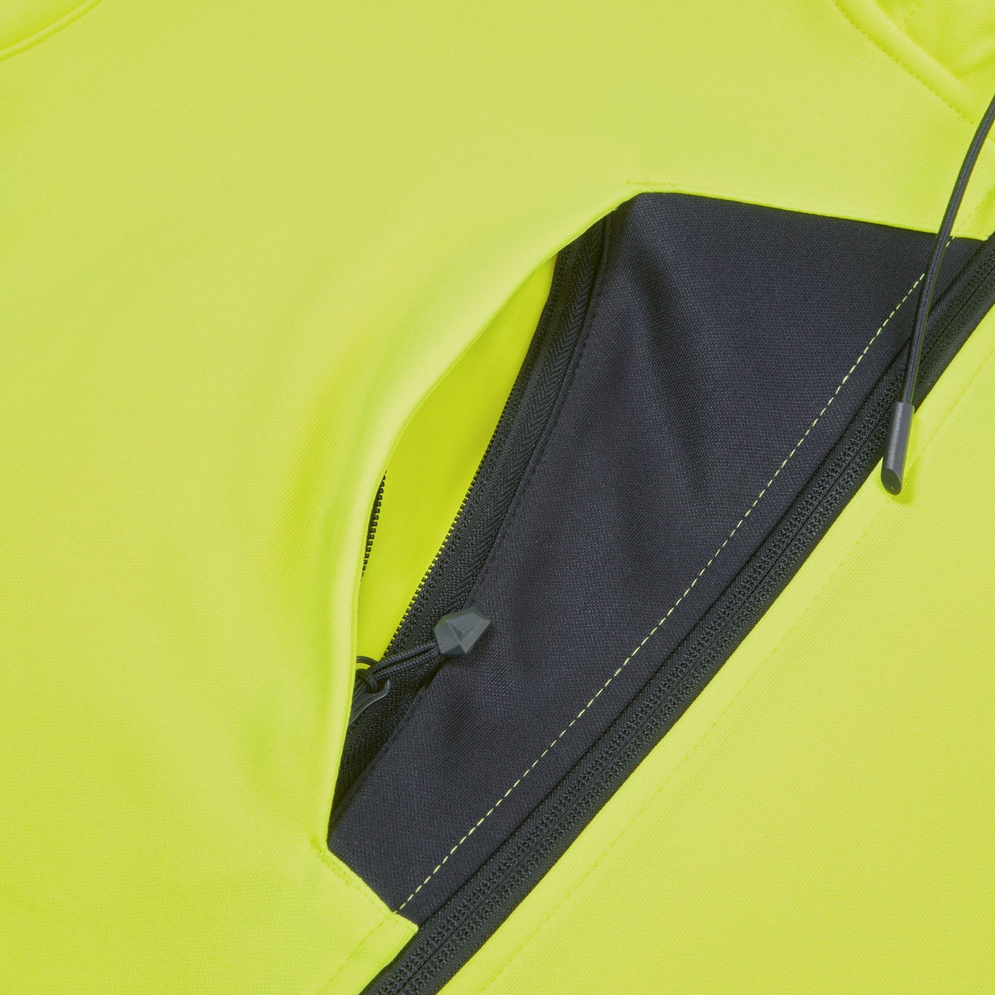 Yellow/Navy System Hi-Vis Eco Zip Thru Yellow Hoodie