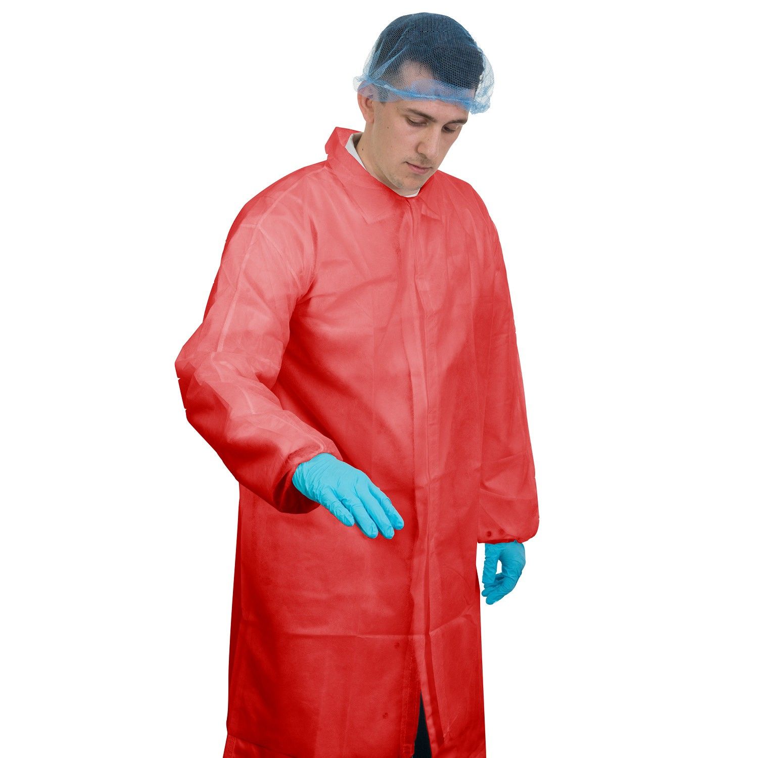Red Supertouch Velcro Non-Woven Coats