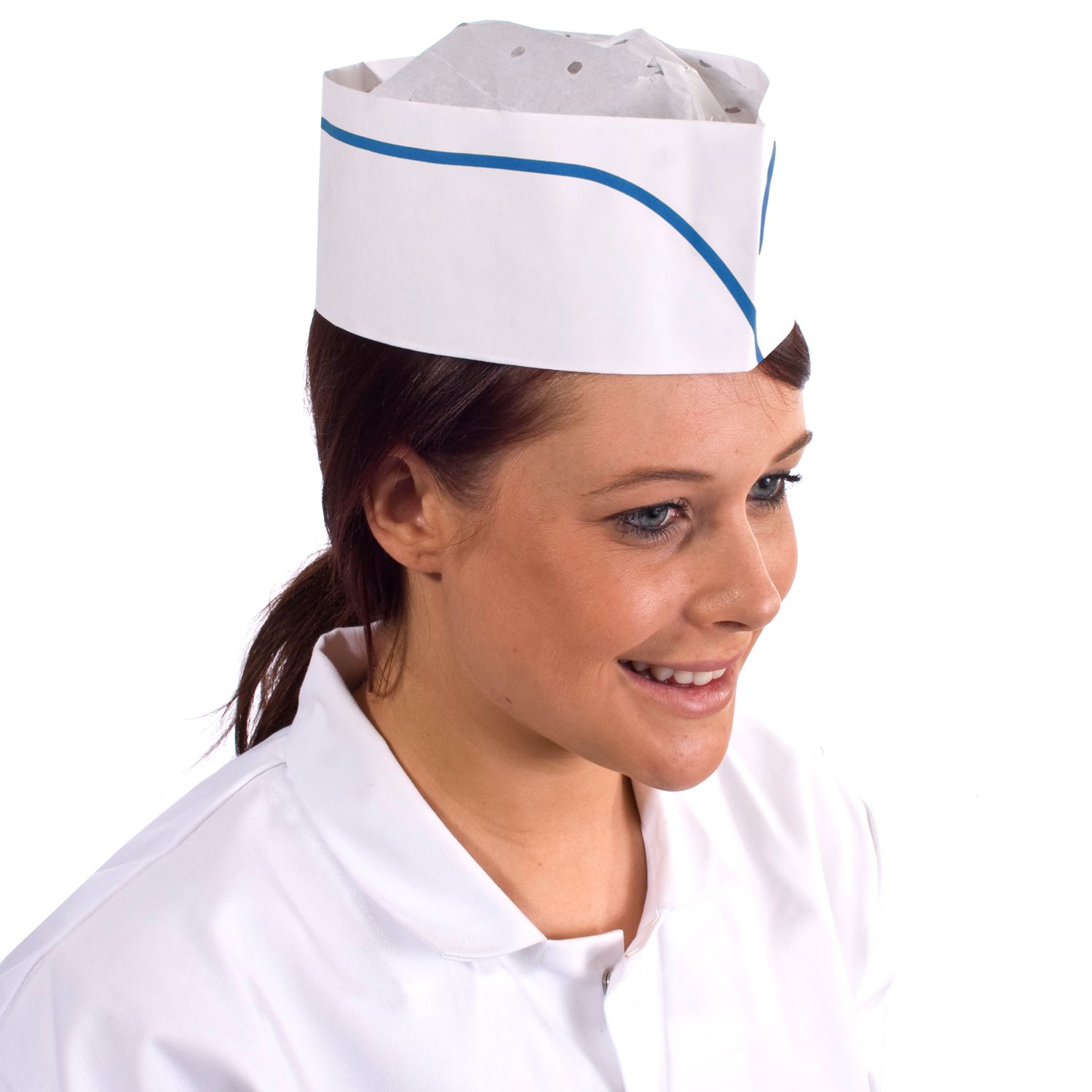 White/Blue Paper Forage Hats