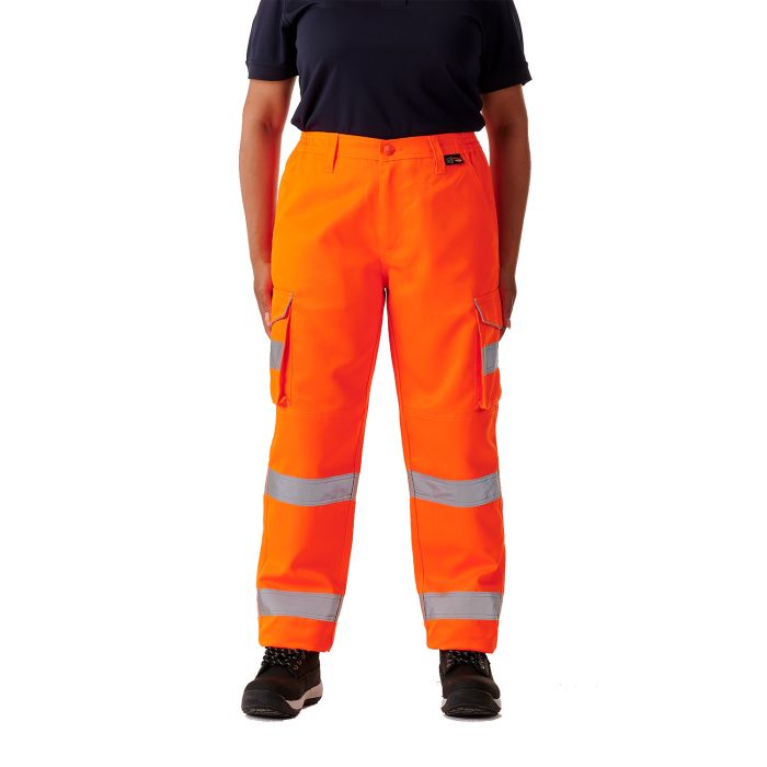 Orange Ladies Hi Vis Orange Hana Combat Trouser