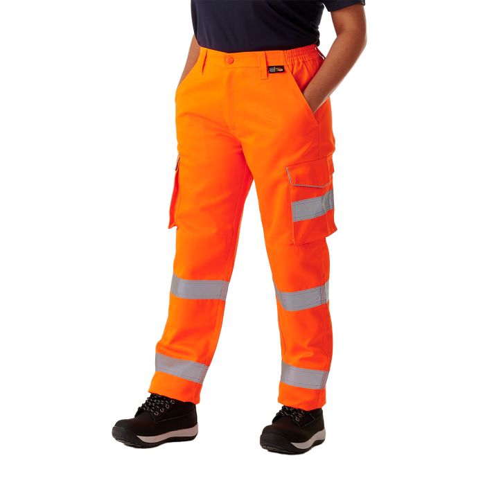 Orange Ladies Hi Vis Orange Hana Combat Trouser