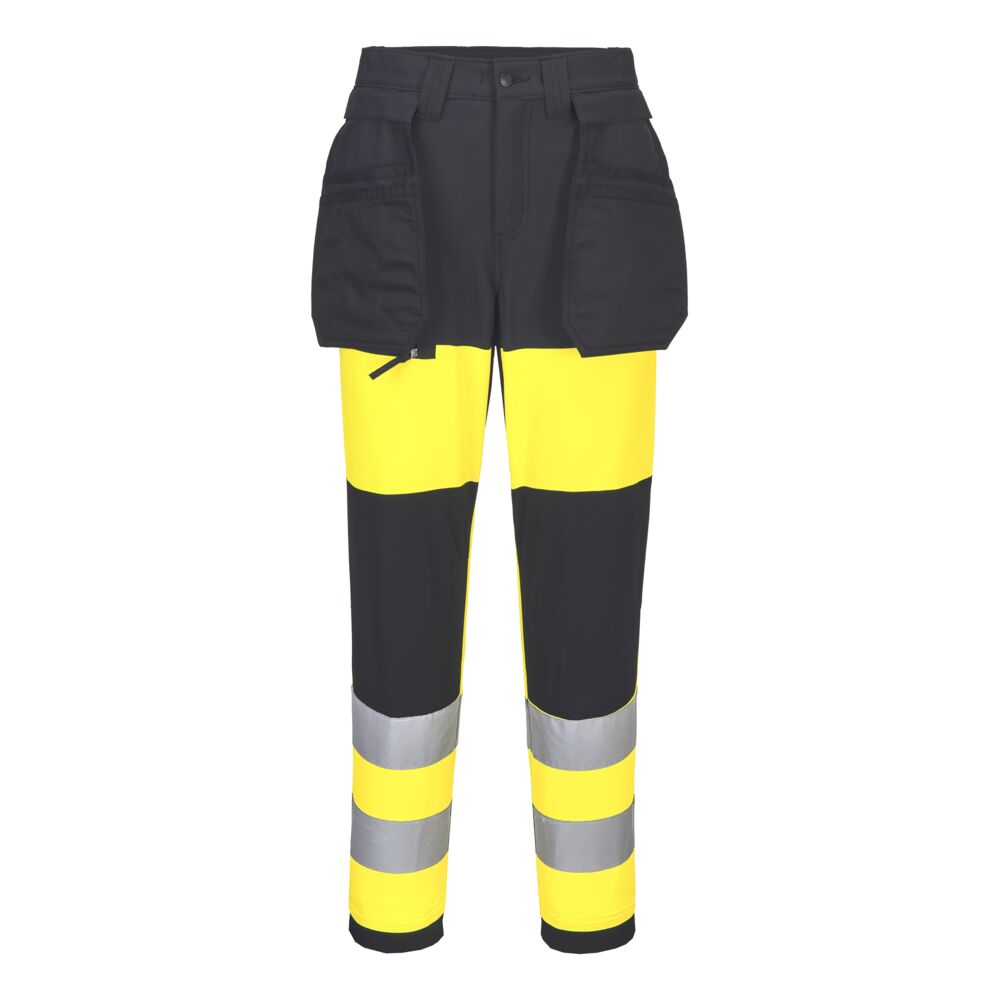 CD847 WX2 Eco Hi-Vis Women’s Class 1 Stretch Trouser Yellow/Black