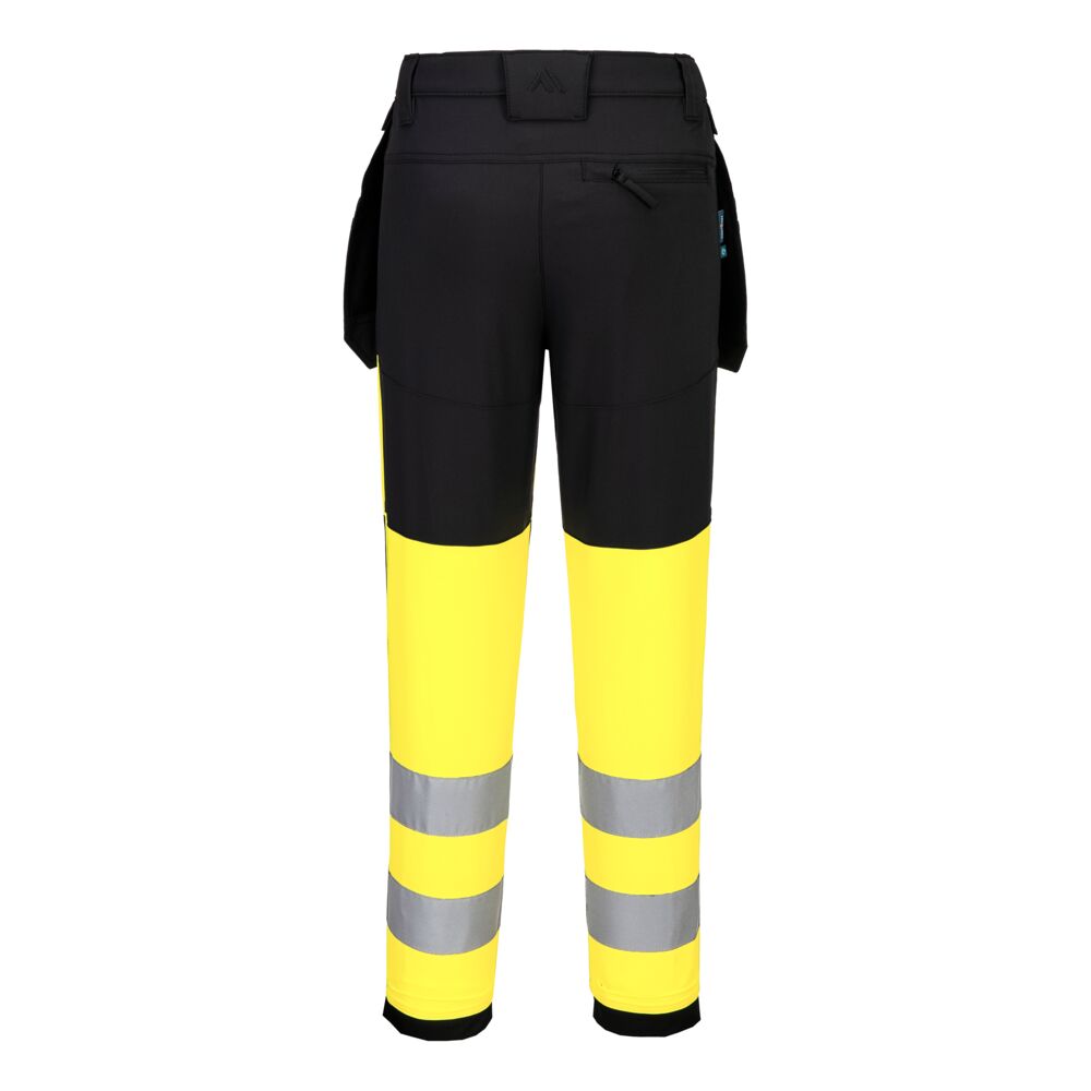 CD847 WX2 Eco Hi-Vis Women’s Class 1 Stretch Trouser Yellow/Black